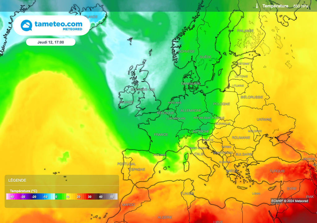 Descente d'air polaire maritime sur la France à partir de mercredi.