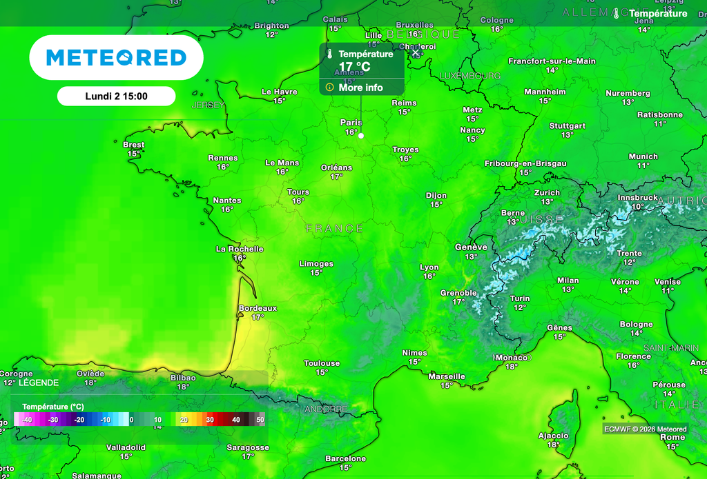 Douceur à nouveau printanière cet après-midi en France !