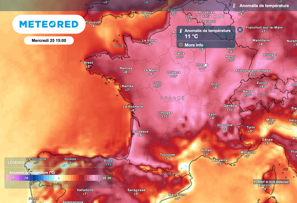 Journée de mercredi anormalement douce pour une fin février !