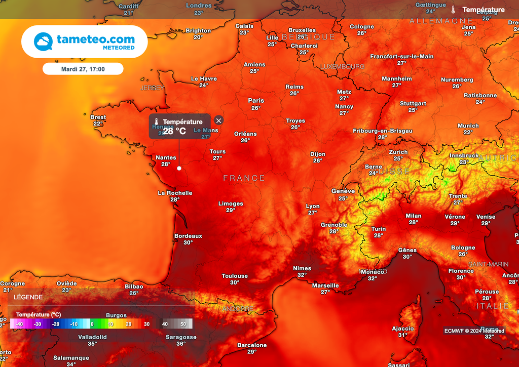 La chaleur de retour dès mardi au nord comme au sud.