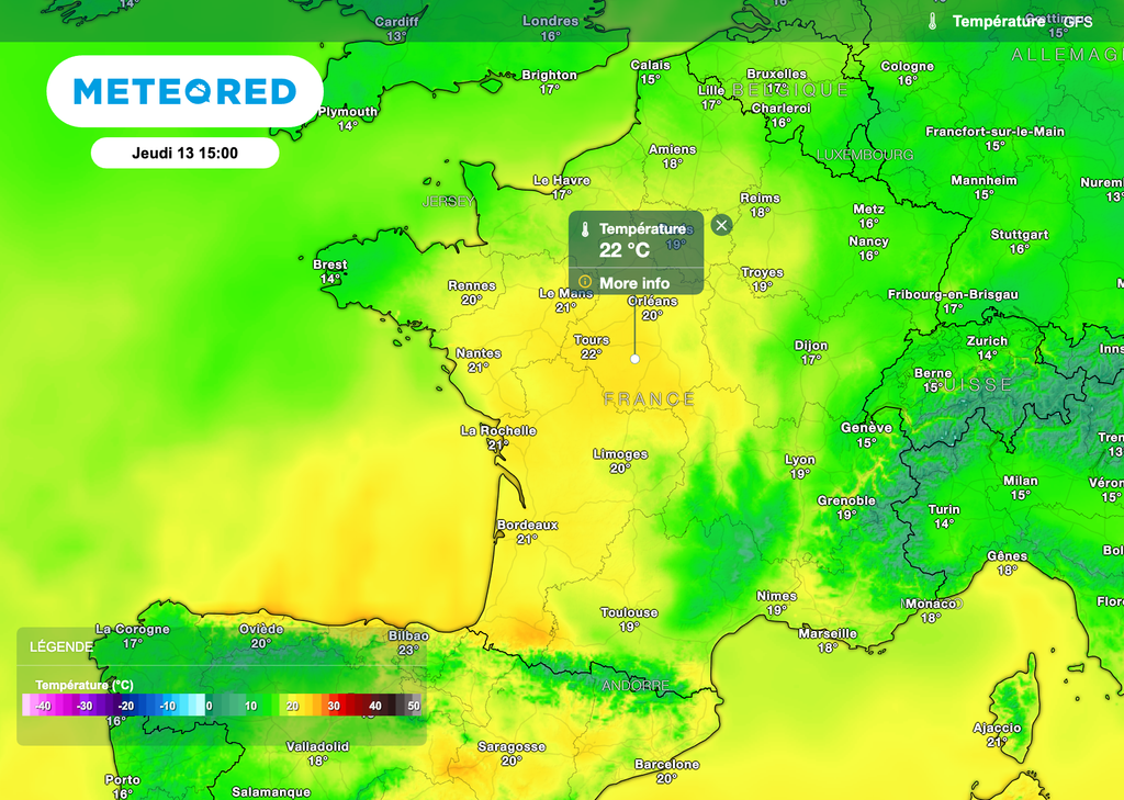 Plus de 20 degrés attendus en Centre-Val de Loire jeudi après-midi !