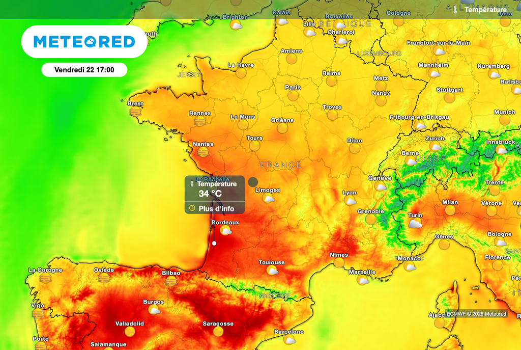 Près de 35 degrés attendus vendredi dans le sud-ouest de la France !