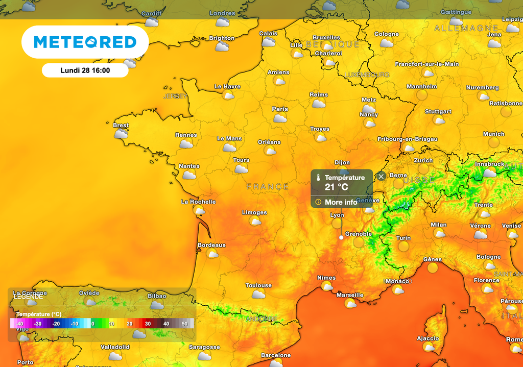 Douceur cet après-midi là où le soleil s'imposera.