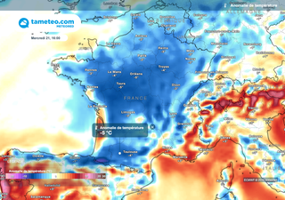 France : nos cartes indiquent une nouvelle baisse des températures au cours des prochaines heures ! Fin de l'été ? 