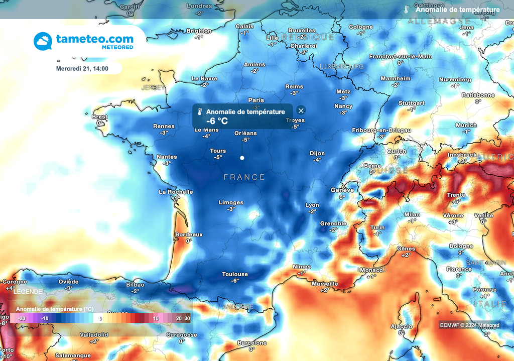 Petite fraîcheur ce mercredi après-midi en France.