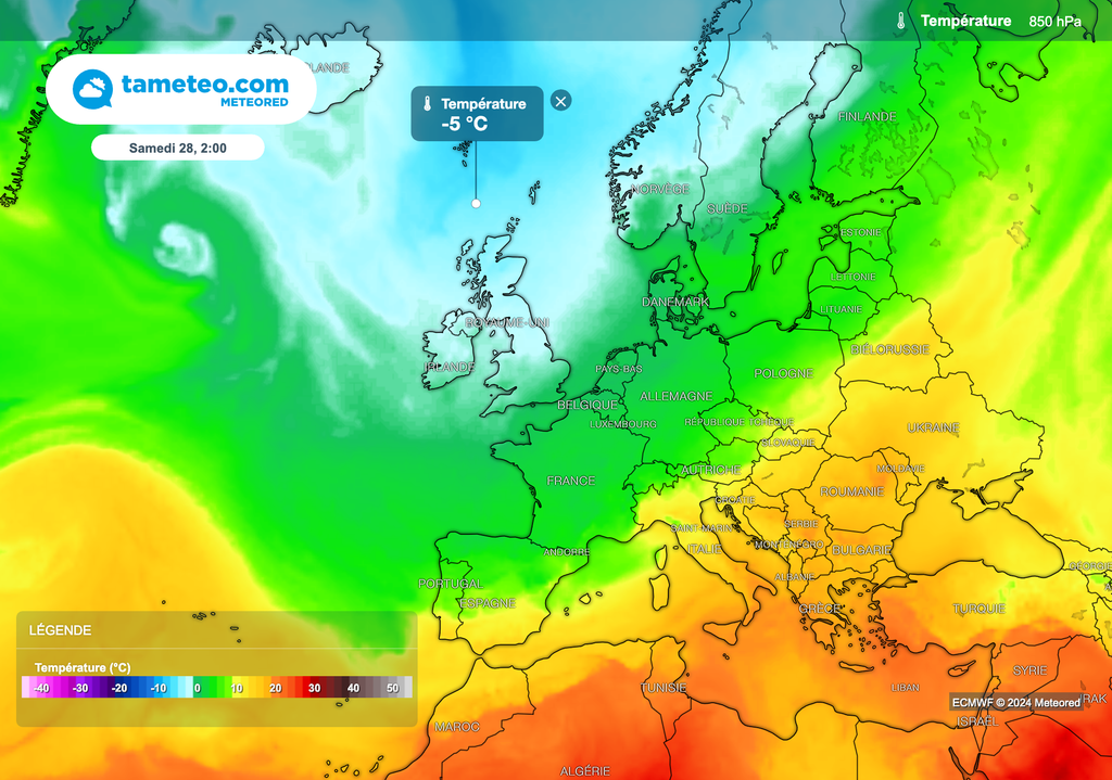 La descente d'air polaire gagnera la France le week-end prochain.