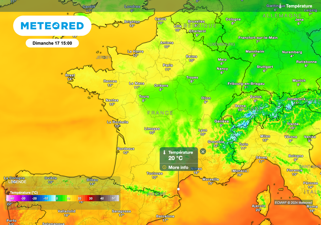 Grande douceur sur le Roussillon cet après-midi avec une vingtaine de degrés !
