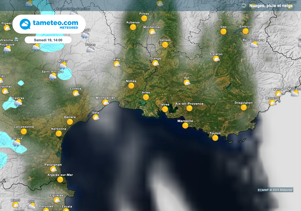 Météo plutôt agréable prévue le week-end prochain dans le sud-est de la France. Météo plutôt agréable prévue le week-end prochain dans le sud-est de la France.