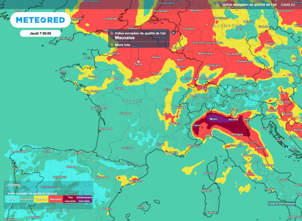 La qualité de l'air se dégradera pour ce début de semaine surtout au nord.