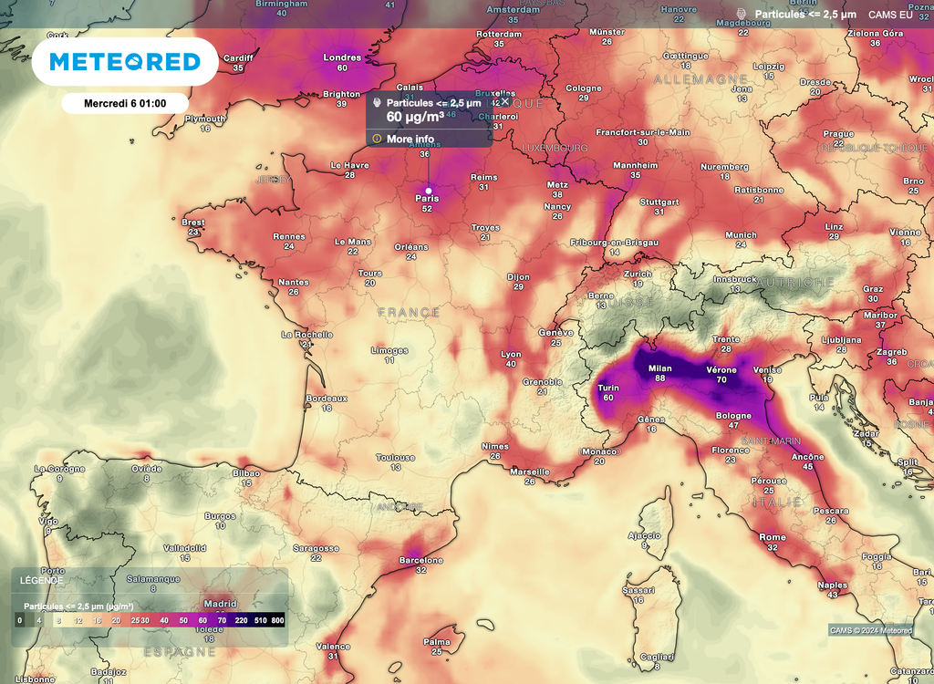 Pollution grandissante jusqu'à ce milieu de semaine au moins. Pollution grandissante jusqu'à ce milieu de semaine au moins.