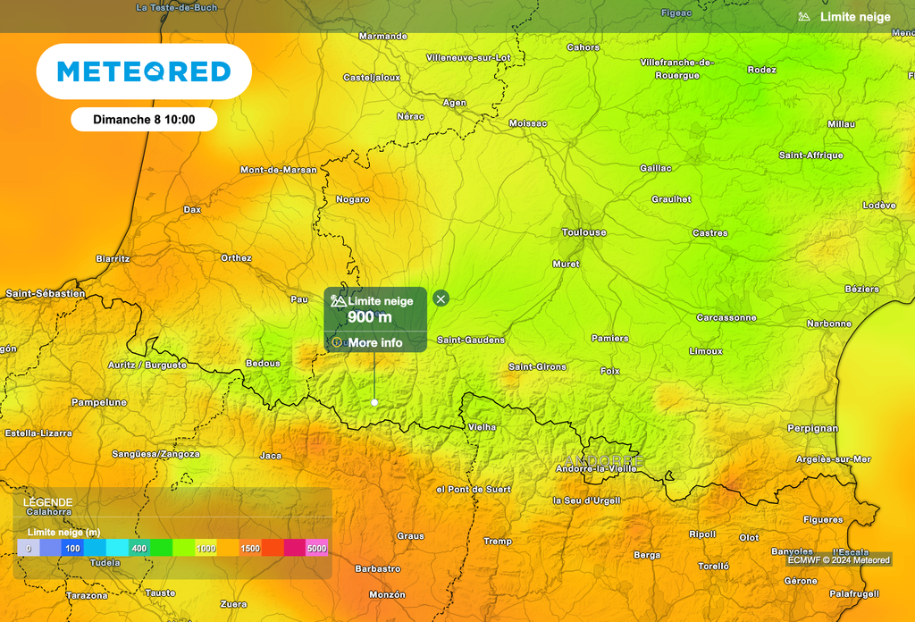 D'importantes chutes de neige sont attendues à basse altitude sur les Pyrénées.