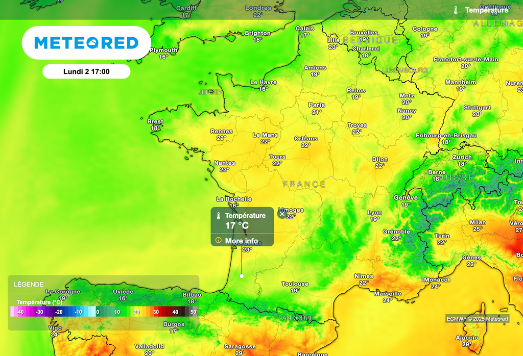 Températures pas franchement estivales cet après-midi dans le sud-ouest de la France.