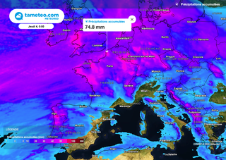 Rivière atmosphérique en France : une météo exécrable attendue ce mardi ! Quelles régions touchées par les intempéries ?
