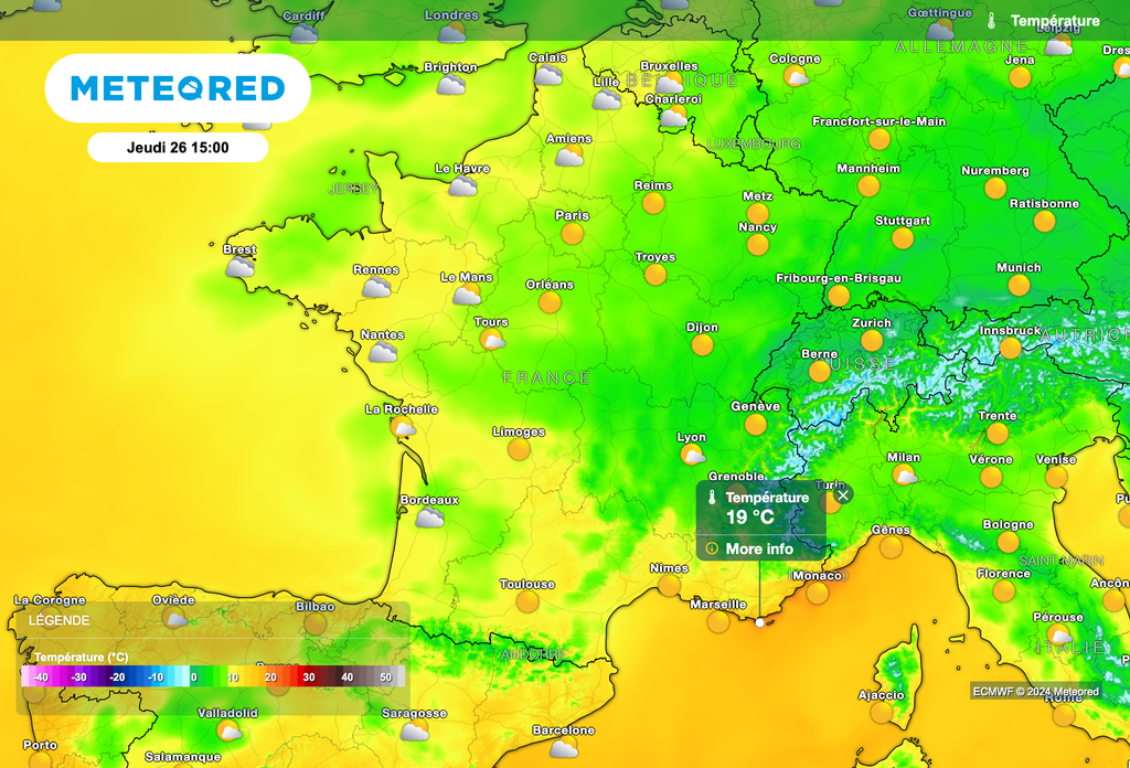 Près de 20 degrés en Méditerranée cet après-midi !