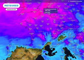 France : une rivi&egrave;re atmosph&eacute;rique donnant beaucoup de pluie dimanche. Doit-on craindre un risque d'inondations ?