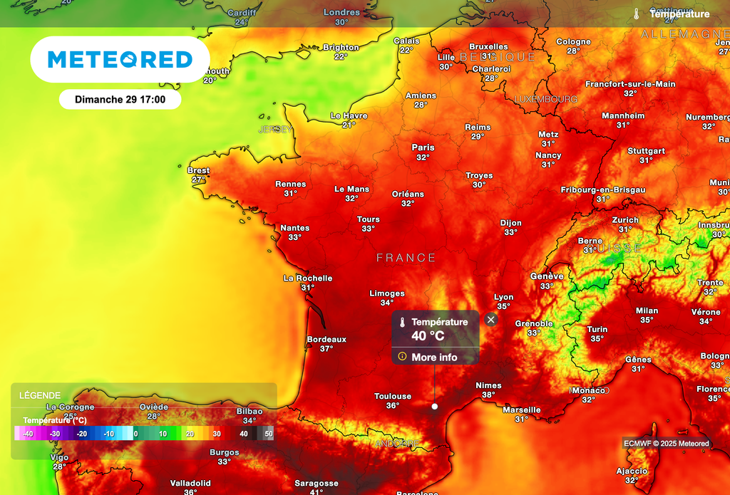 Points at nearly 40 degrees in the south-east of France in this weekend. Points at nearly 40 degrees in the south-east of France in this weekend. towards start scorching month july towards start scorching month july new