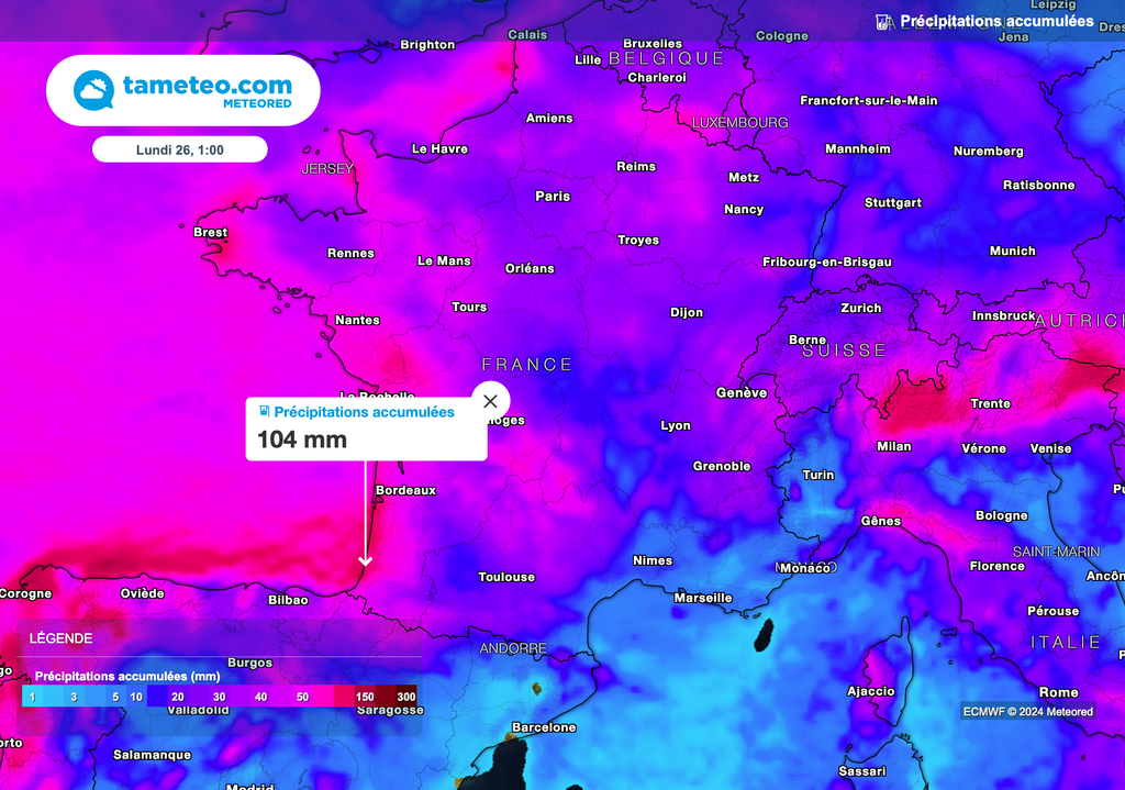 Fortes pluies au cours des prochains jours : voici les quantités attendues à l'échelle de la France !