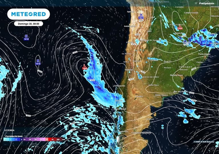 Frente c&aacute;lido iniciar&aacute; la pr&oacute;xima semana en el centro-sur de Chile: prev&eacute;n 3 sistemas frontales entre &Ntilde;uble y Los R&iacute;os