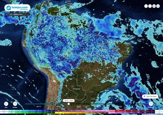 Frente fria avança e chuvas expressivas ocorrem no ES e em parte da BA