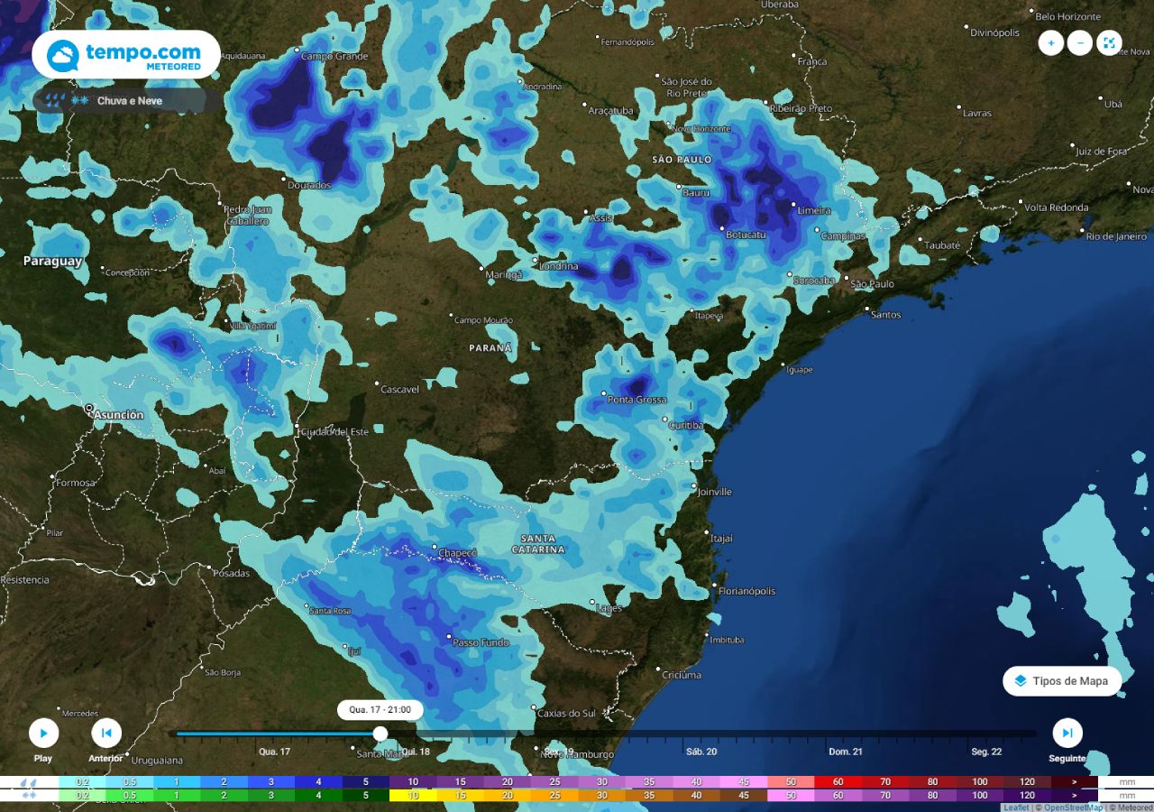 Frente fria avança e provoca sensação de -1ºC em MFrente fria avança e  provoca sensação de -1ºC em MS