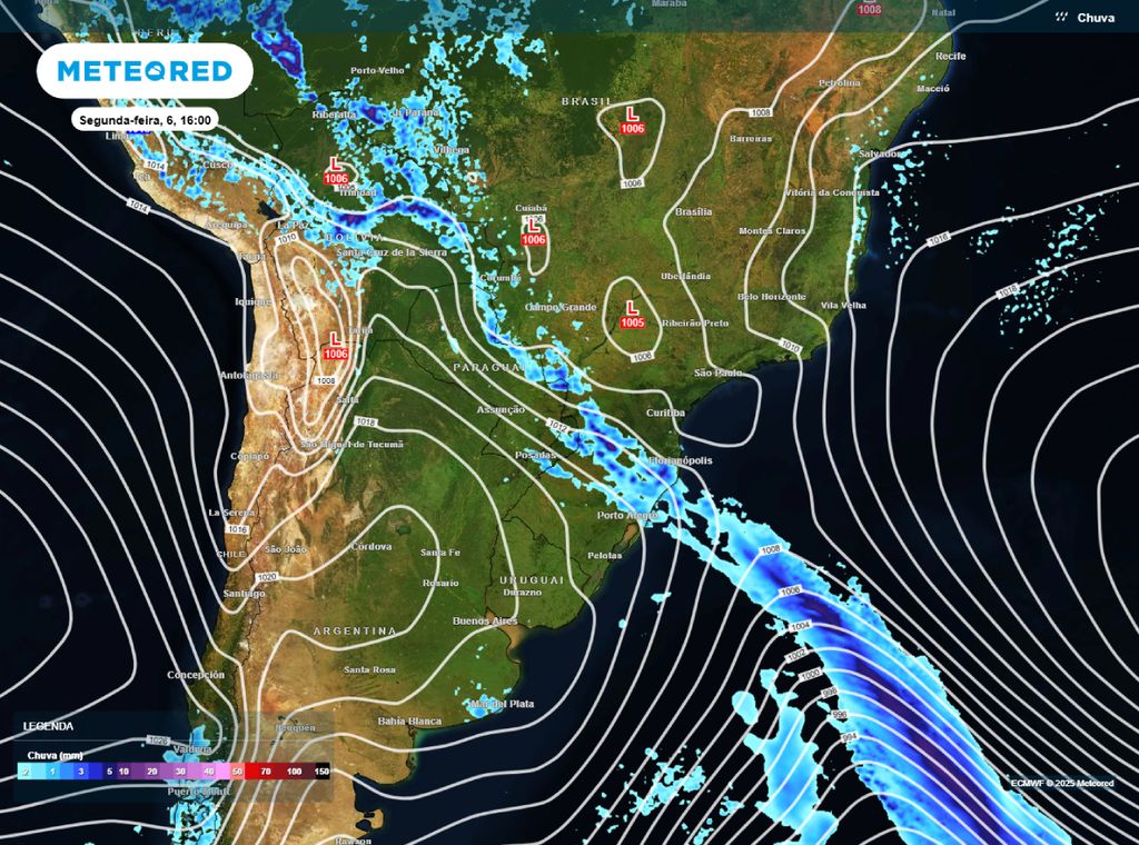 frente fria no Sul frente fria no Sul