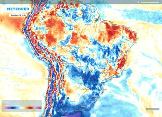 Frente fria avança pelo Brasil no início da próxima semana com chuvas intensas e derruba as temperaturas