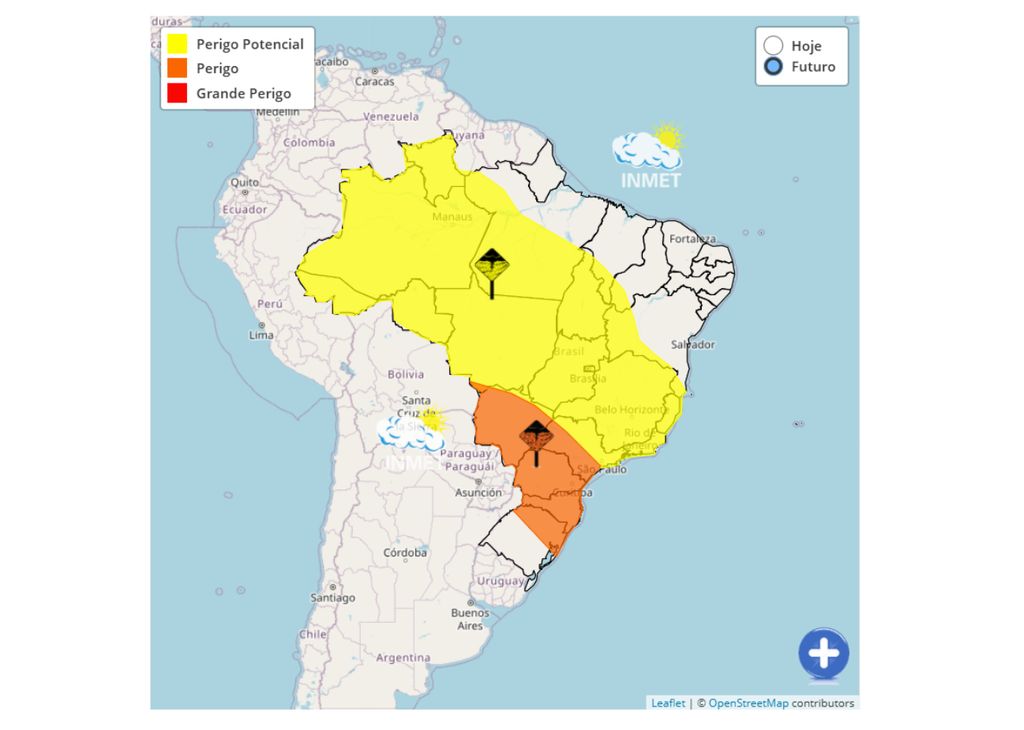 previsão do tempo INMET