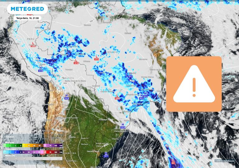 Frente fria deixa SP, MG e RJ em alerta para rajadas de vento, tempestades e chuva intensa nesta ter&ccedil;a e quarta-feira