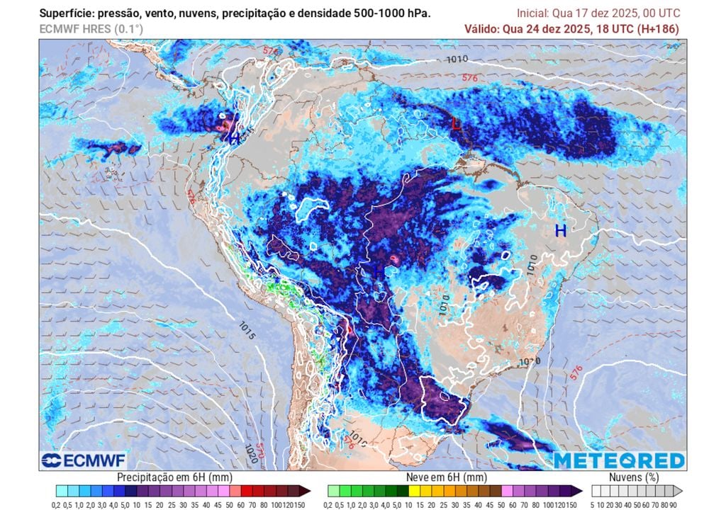 Previsão de chuvas no final do dia 24 de dezembro. Previsão de chuvas no final do dia 24 de dezembro.
