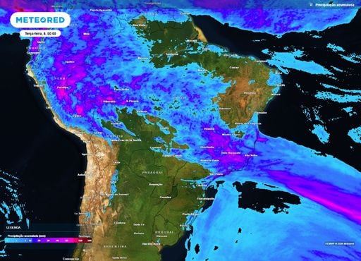 Frente fria mant&eacute;m as chuvas at&iacute;picas no Sudeste, Centro-Oeste e no Norte neste 7 de setembro
