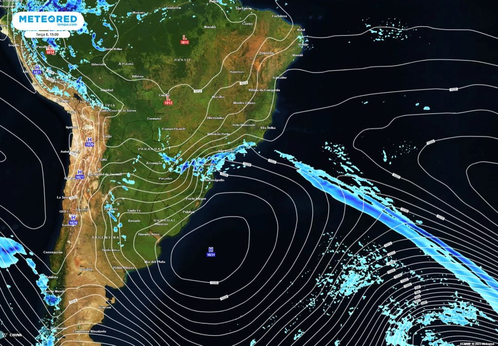 frente fria ar polar chuva no sudeste