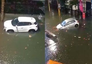 Chuvas superam os 100 mm e causam transtornos na Baixada Santista nesta quarta-feira; confira