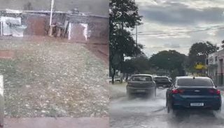 Tempestades severas geram granizo e ventos de 100 km/h no PR e MS neste domingo; veja imagens