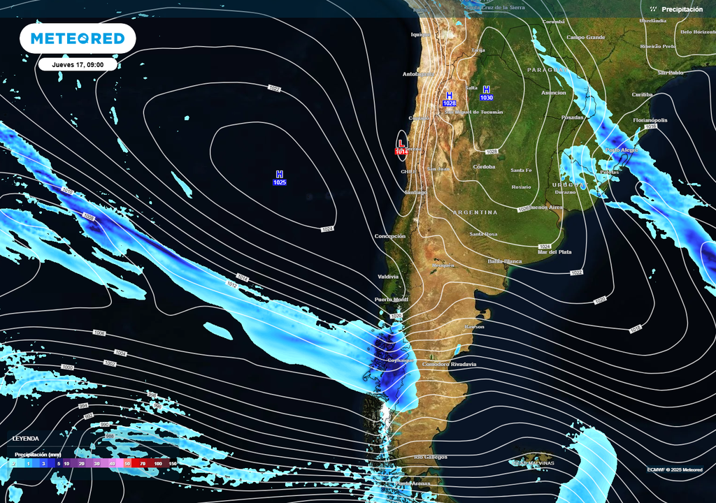 presión y precipitación prevista presión y precipitación prevista