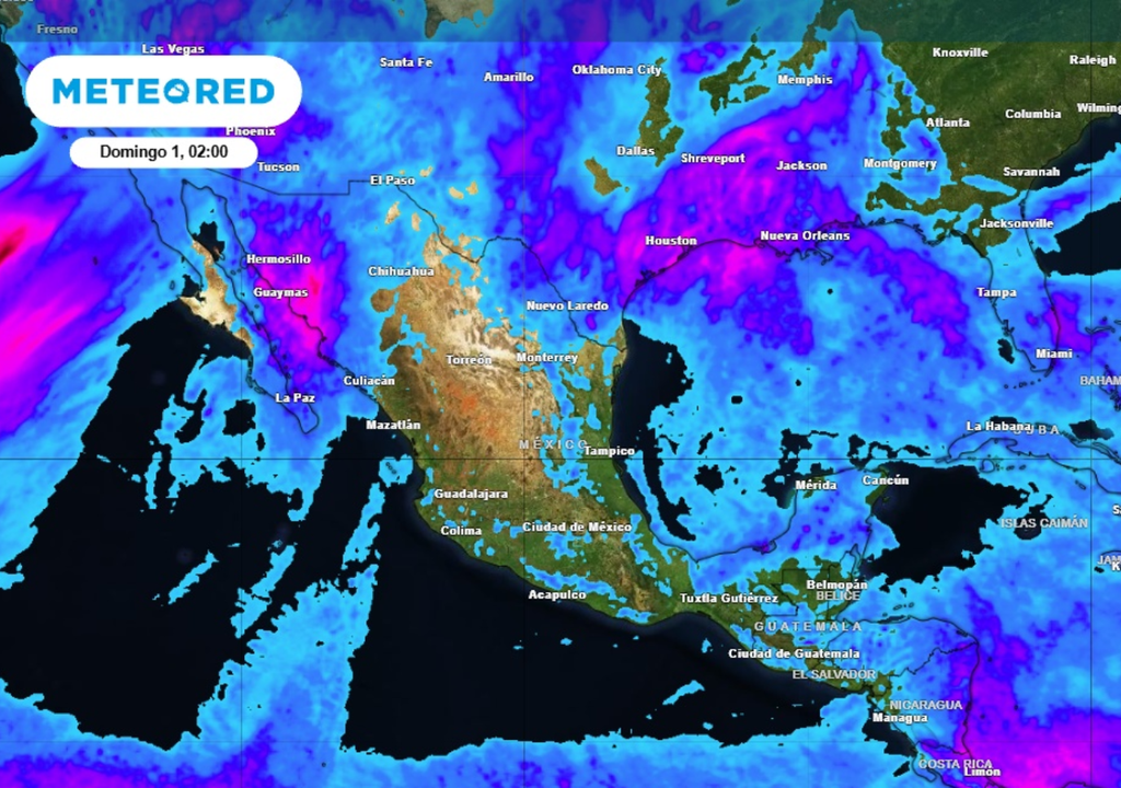 Pronóstico de lluvias para este sábado en México.