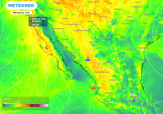 Frente fr&iacute;o, masa de aire y vaguadas favorecen fuertes rachas y tormentas esta tarde-noche en algunos estados de M&eacute;xico