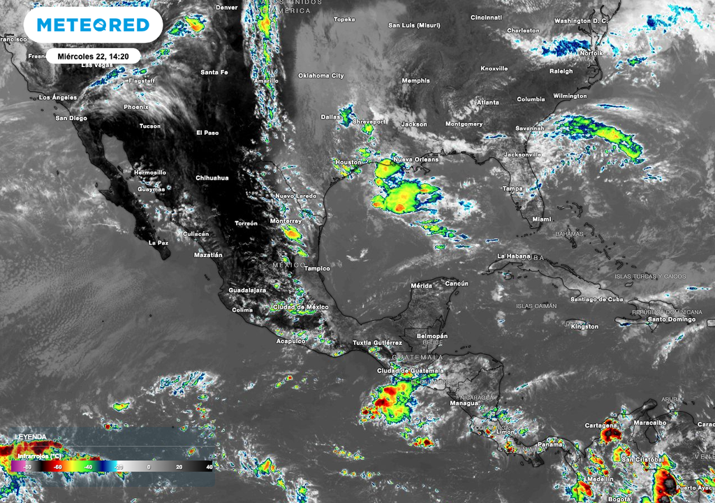 Las áreas convectivas comienzan activarse al Noreste, Suroeste y Centro del país.