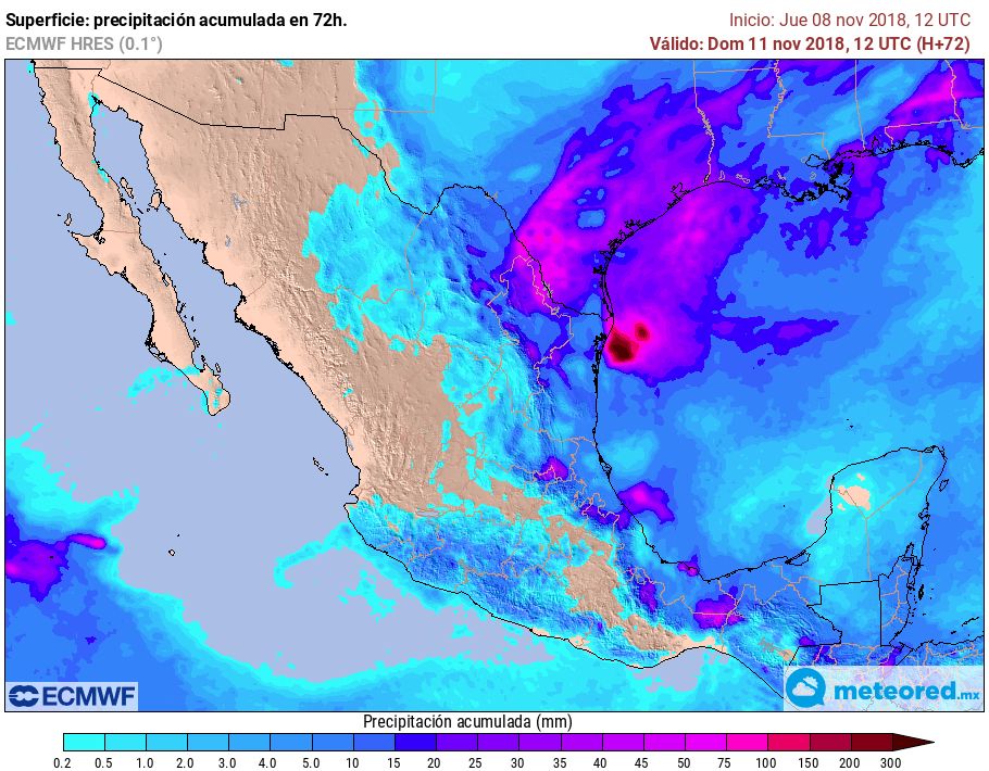 Frente frío no. 9 y masa de aire polar en México