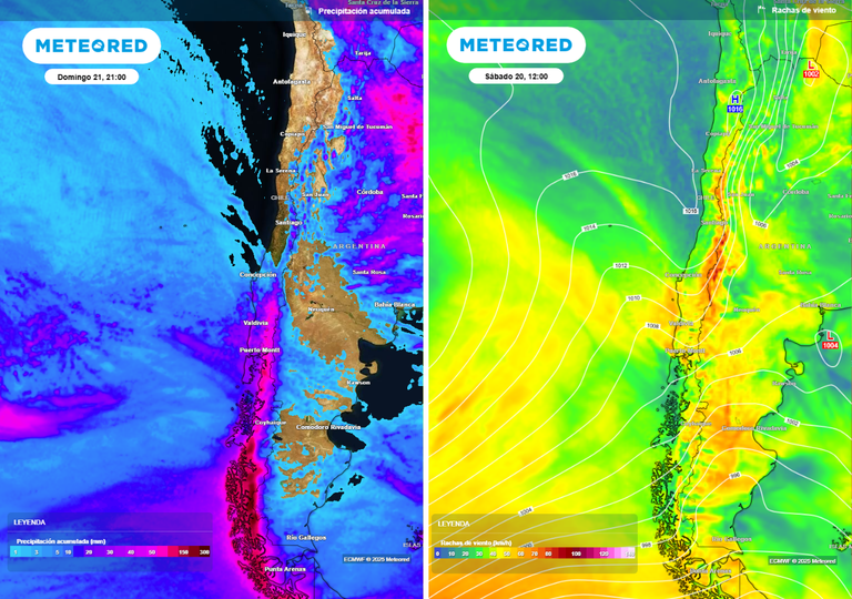 Frente fr&iacute;o pierde fuerza, pero a&uacute;n as&iacute; dejar&aacute; precipitaciones de consideraci&oacute;n en ciertas regiones de Chile