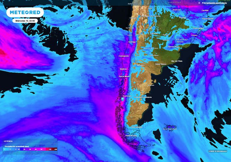 Frente fr&iacute;o y cicl&oacute;n extratropical dejar&aacute;n lluvias, nieve y vientos esta semana en Chile