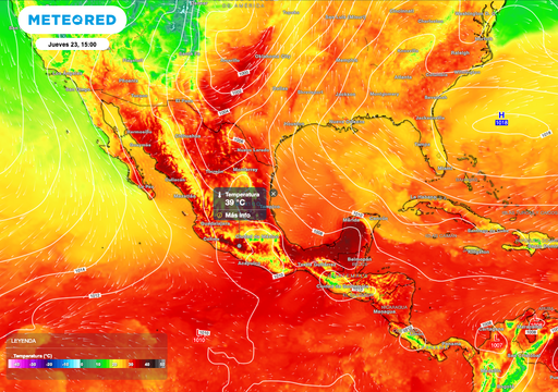 Frente y su masa de aire fr&iacute;o traen fuertes rachas al Norte, mientras una ola de calor persiste en varios estados