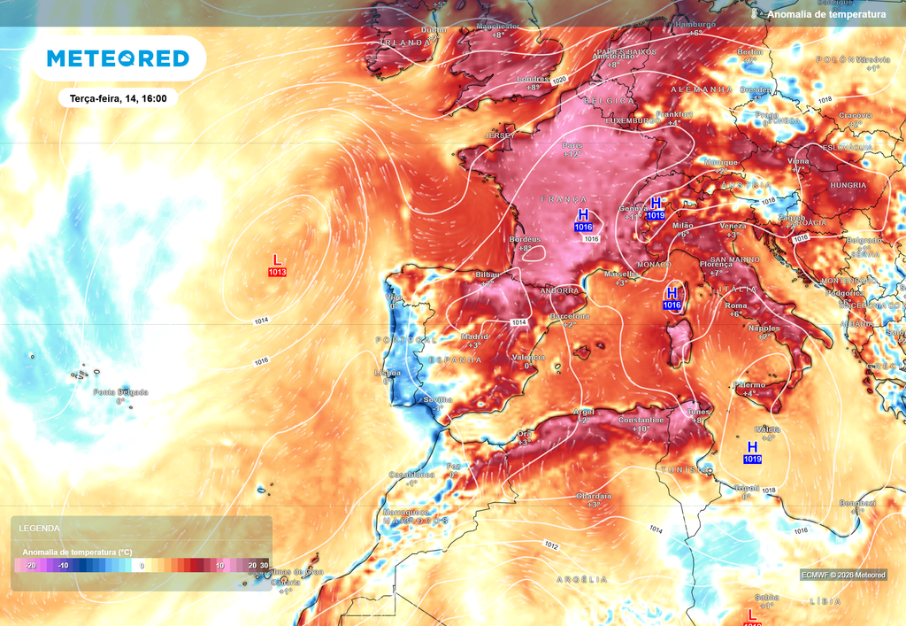 Portugal é, por esta altura, um verdadeiro "oásis" de frescura na Europa Ocidental, contrastando com o calor intenso que outros países europeus vão enfrentando na presente época estival.