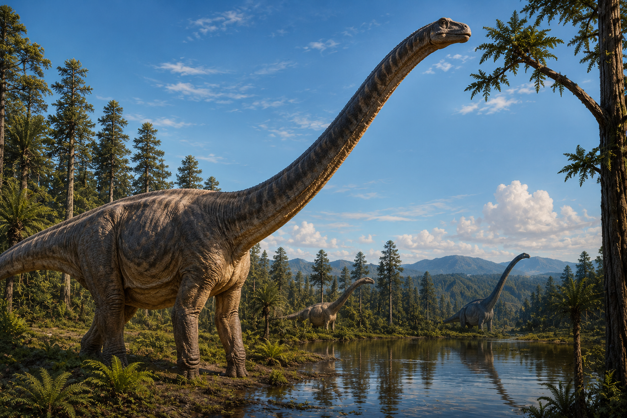 A fresh dinosaur species the length of a cricket pitch has been discovered in Thailand