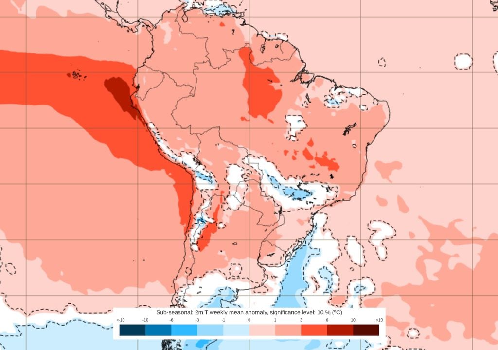 Previsão de anomalias de temperatura entre os dias dias 21 e 28 de Setembro mostra que as temperaturas em praticamente todo o Brasil, inclusive na região Sul, voltam a ficar mais quentes.