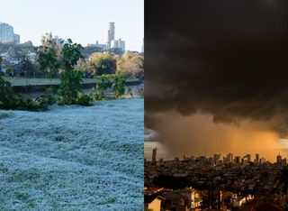 Frio, chuva e tempestades pontuais são previstos para esta quarta-feira (24); confira a previsão