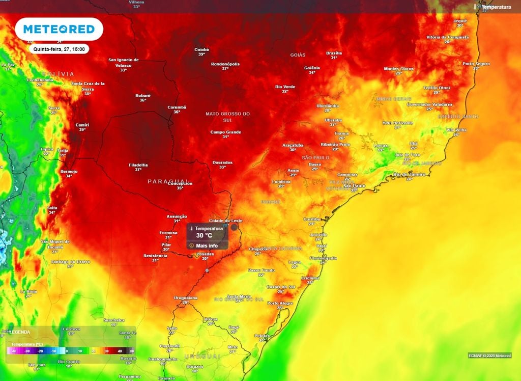 A partir de quarta-feira (26) a temperatura volta a subir e na quinta (27), termômetros em 30°C no oeste gaúcho.
