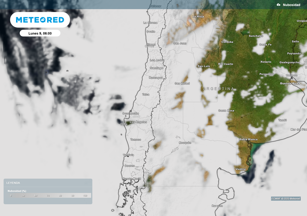 mapa de nubosidad. mapa de nubosidad.