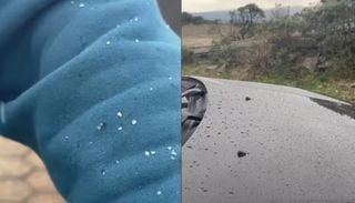 Frio intenso de 6&deg;C provoca chuva congelada na cidade de Urupema, em SC