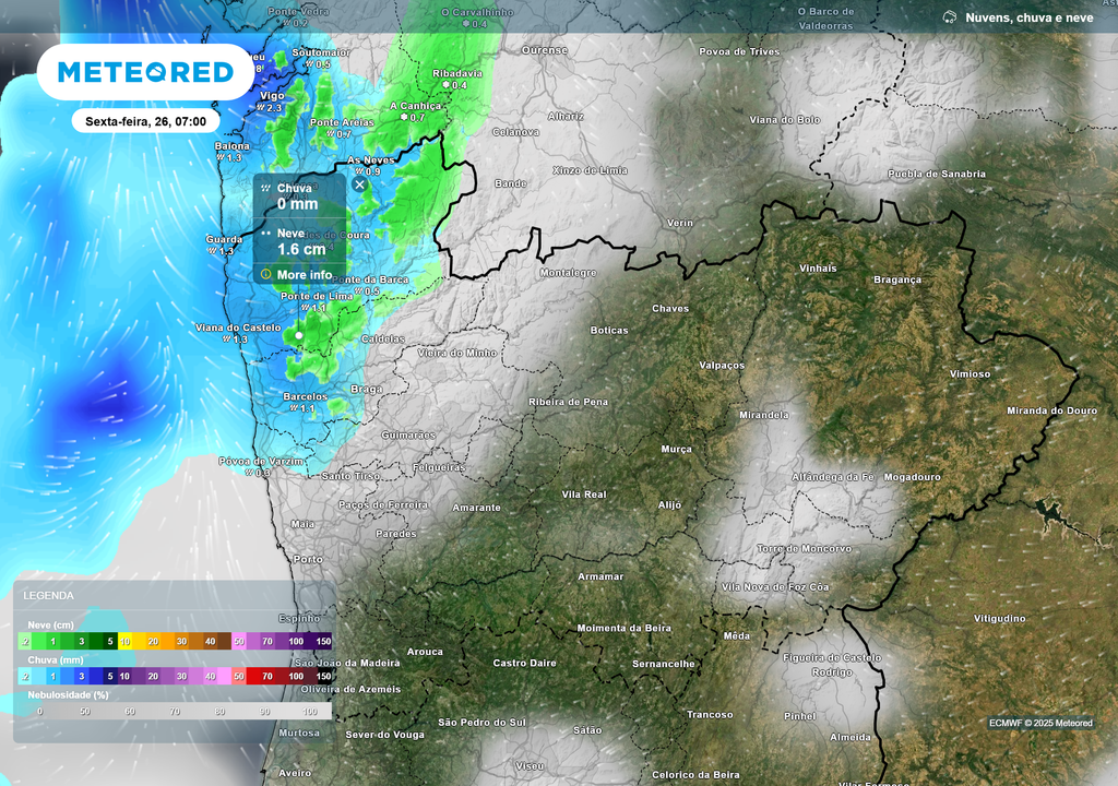 chuva e neve prevista