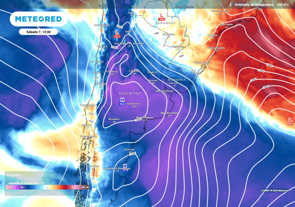 Tiempo Argentina clima frío diciembre pronóstico